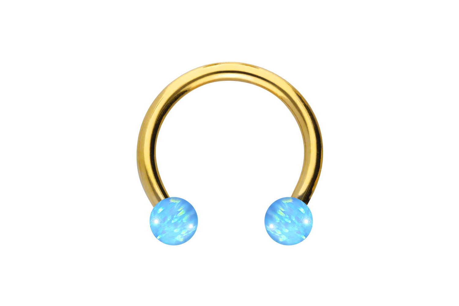 Titan Hufeisenring Piercing SYNTHETISCHE OPALE